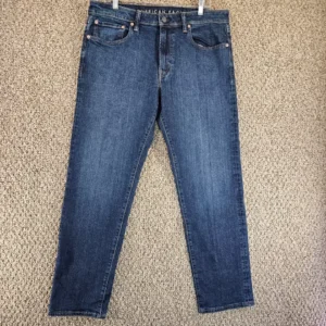 American Eagle Airflex Jeans – Men's Stock Lot Tapered Blue Denim | Breathable & Quick Dry